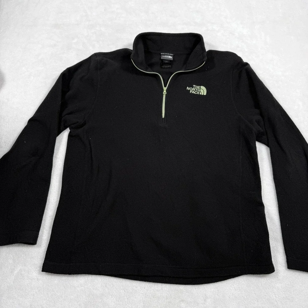 The‎ North Face Mens Fleece 1/4 Zip Pullover Black Medium Jordan
